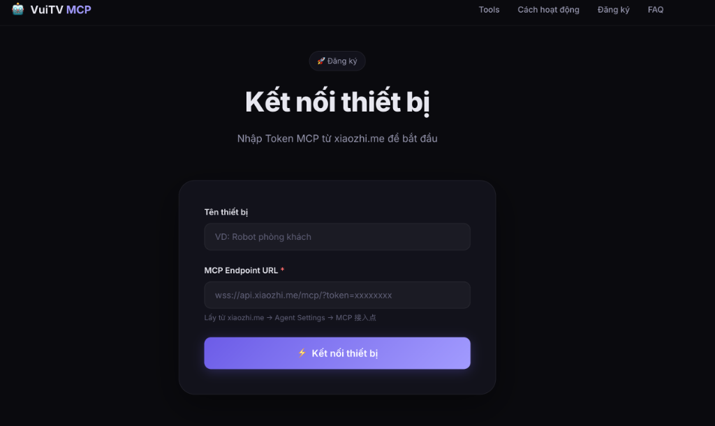 Đăng ký thiết bị MCP